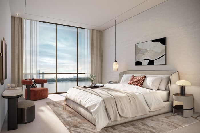 Waterfront View, Terracotta Accents — design inspiration, not a Crownstone project photo